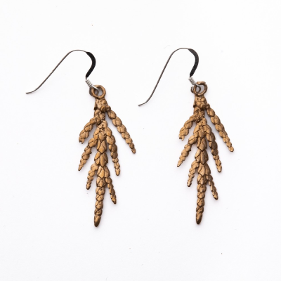 Yellow Cedar Bronze Earrings
