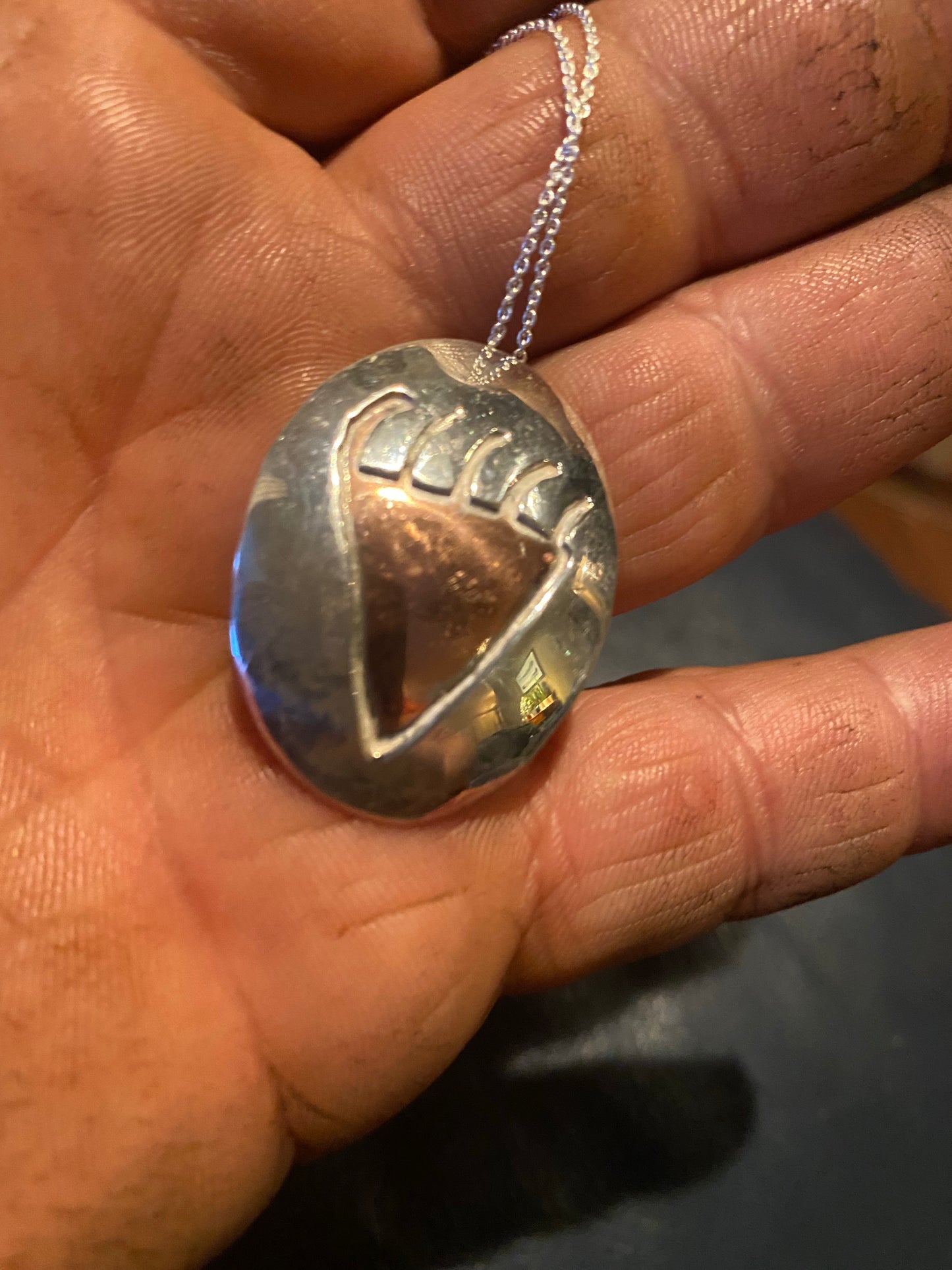 Bear Paw. pictograph pendant
