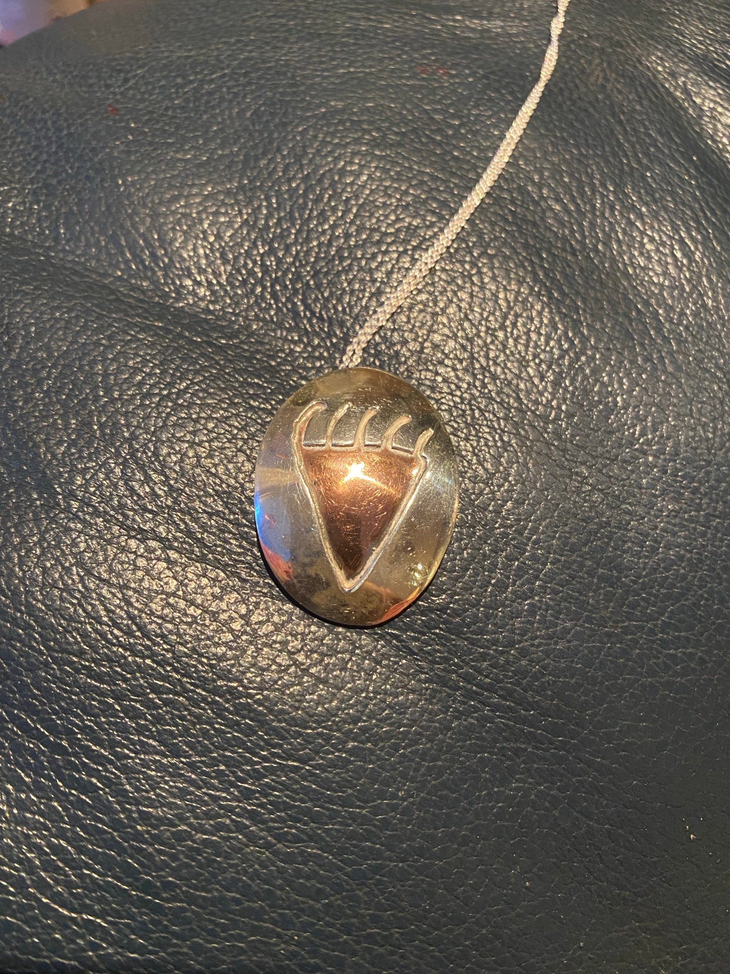 Bear Paw. pictograph pendant