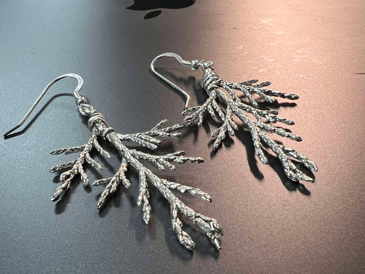 Sterling Silver Cedar earings