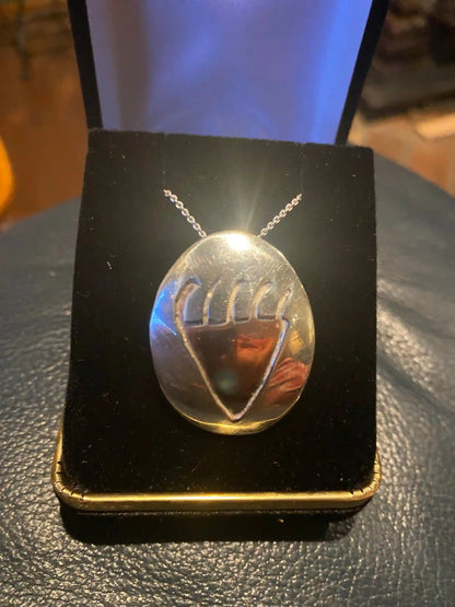 Bear Paw Pictograph Necklace for (Custom Order)
