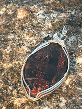 Load image into Gallery viewer, Cherry Creek Jasper, sterling silver wire pendant
