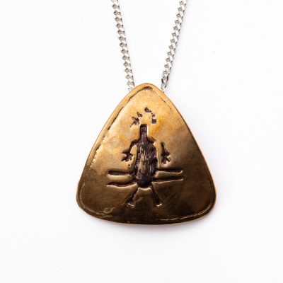 Copper Pictograph Bird Necklace