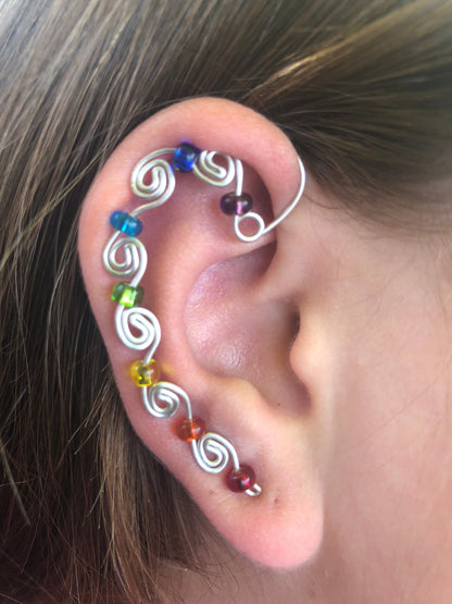 Ear Hugger ear cuff red