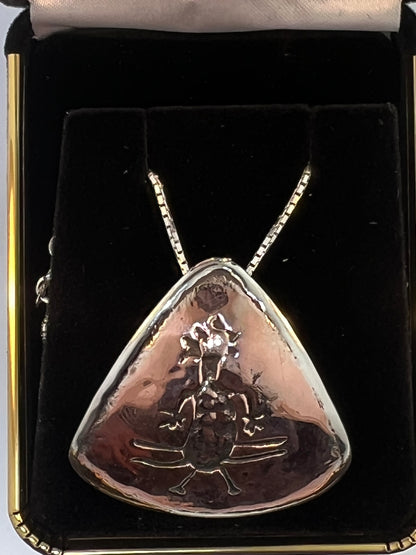 Copper Pictograph Bird Necklace