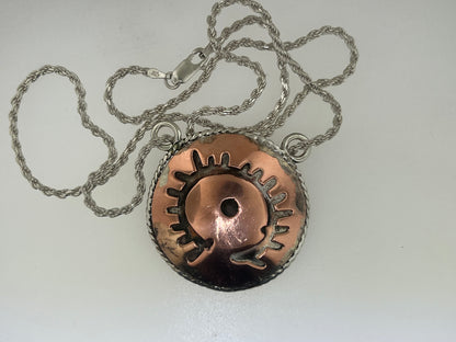 Copper Sun Pictograph Necklace - One Left