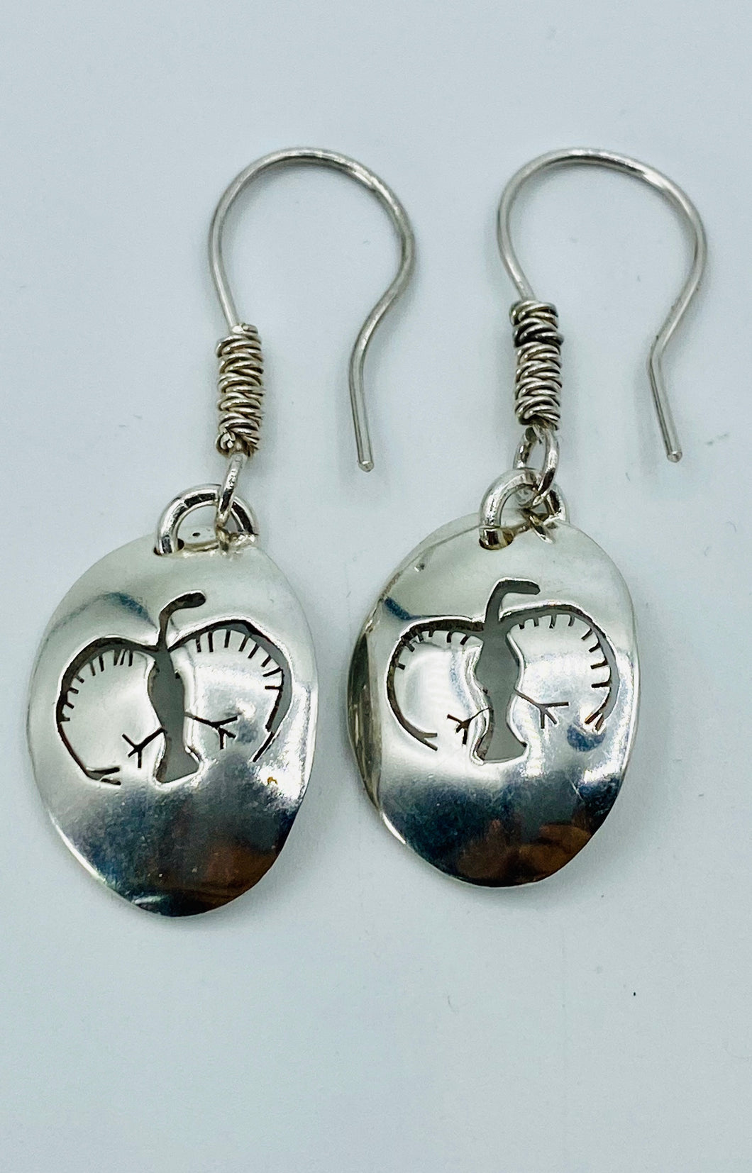 Eagle  earrings rock painting pictograph
